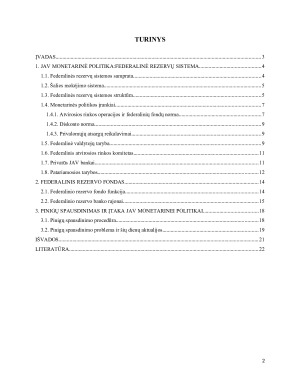 JAV MONETARINĖ POLITIKA.FEDERALINIS REZERVO FONDAS. Paveikslėlis 2