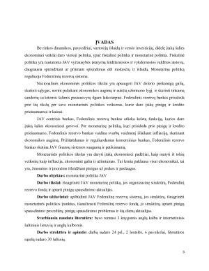 JAV MONETARINĖ POLITIKA.FEDERALINIS REZERVO FONDAS. Paveikslėlis 3