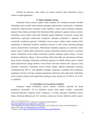 JAV MONETARINĖ POLITIKA.FEDERALINIS REZERVO FONDAS. Paveikslėlis 5