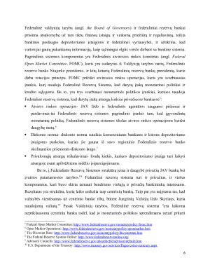 JAV MONETARINĖ POLITIKA.FEDERALINIS REZERVO FONDAS. Paveikslėlis 6