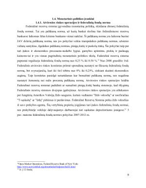 JAV MONETARINĖ POLITIKA.FEDERALINIS REZERVO FONDAS. Paveikslėlis 8