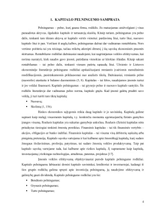 KAPITALO PELNINGUMO RODIKLIŲ ANALIZĖ. Paveikslėlis 4