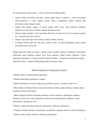 KASDIENIŲ IŠLAIDŲ PLANAVIMAS. Paveikslėlis 5