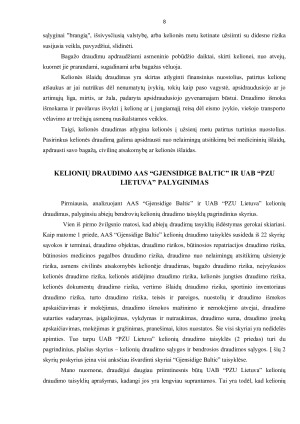 KELIONIŲ DRAUDIMO AAS „GJENSIDIGE BALTIC“ IR UAB „PZU LIETUVA“ LYGINAMOJI ANALIZĖ. Paveikslėlis 8