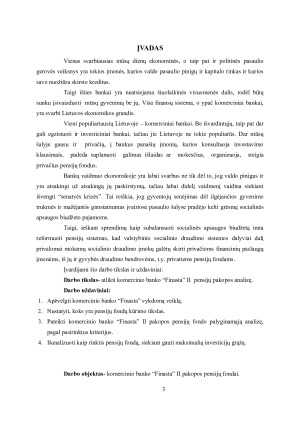 KOMERCINIO BANKO „FINASTA“ II PAKOPOS PENSIJŲ FONDO ANALIZĖ. Paveikslėlis 3