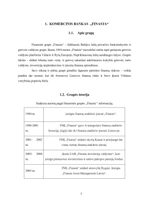 KOMERCINIO BANKO „FINASTA“ II PAKOPOS PENSIJŲ FONDO ANALIZĖ. Paveikslėlis 5