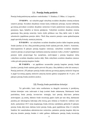 KOMERCINIO BANKO „FINASTA“ II PAKOPOS PENSIJŲ FONDO ANALIZĖ. Paveikslėlis 8