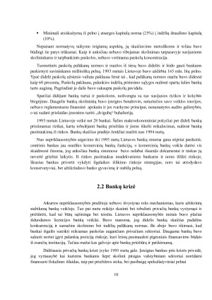 Komercinių bankų sistema ir jos kitimo ekonominė analizė Lietuvoje. Paveikslėlis 10