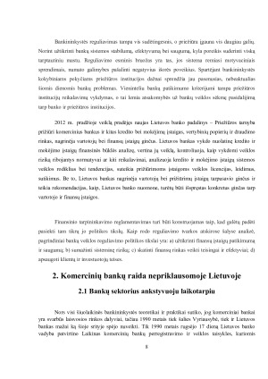 Komercinių bankų sistema ir jos kitimo ekonominė analizė Lietuvoje. Paveikslėlis 8