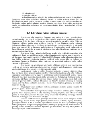 LIKVIDUMO VALDYMAS LIETUVOS KOMERCINIUOSE BANKUOSE. Paveikslėlis 8