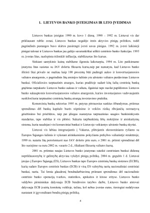LIETUVOS BANKAS, JO FUNKCIJOS IR PERSPEKTYVOS. Paveikslėlis 4