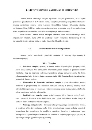 LIETUVOS BANKAS, JO FUNKCIJOS IR PERSPEKTYVOS. Paveikslėlis 9