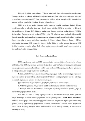 LIETUVOS BANKAS, JO TIKSLAS, PAGRINDINĖS FUNKCIJOS. KUO JO VEIKLA SUTAMPA IR KUO SKIRIASI NUO ECB VEIKLOS. Paveikslėlis 5