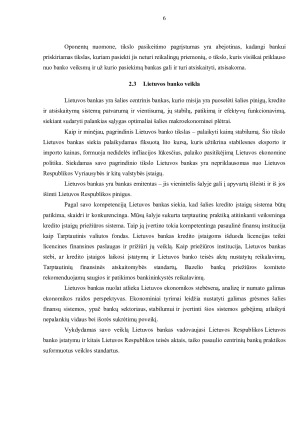 LIETUVOS BANKAS, JO TIKSLAS, PAGRINDINĖS FUNKCIJOS. KUO JO VEIKLA SUTAMPA IR KUO SKIRIASI NUO ECB VEIKLOS. Paveikslėlis 6