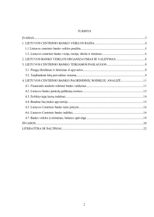 LIETUVOS CENTRINIO BANKO VEIKLA. Paveikslėlis 2