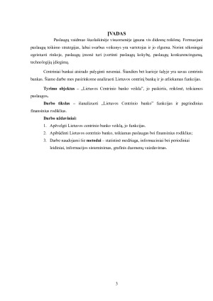 LIETUVOS CENTRINIO BANKO VEIKLA. Paveikslėlis 3