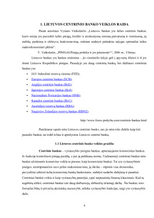 LIETUVOS CENTRINIO BANKO VEIKLA. Paveikslėlis 4