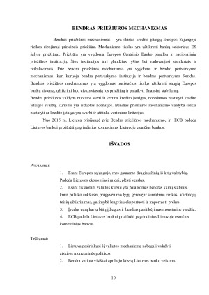 LIETUVOS DALYVAVIMAS EUROPOS CENTRINIŲ BANKŲ SISTEMOJE PO EURO ĮVEDIMO – PRIVALUMAI IR TRŪKUMAI. Paveikslėlis 10