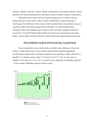 LIETUVOS DALYVAVIMAS EUROPOS CENTRINIŲ BANKŲ SISTEMOJE PO EURO ĮVEDIMO – PRIVALUMAI IR TRŪKUMAI. Paveikslėlis 8