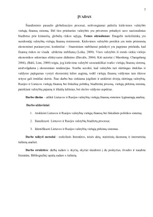 LIETUVOS IR RUSIJOS VIEŠŲJŲ FINANSŲ SISTEMOS LYGINAMOJI ANALIZĖ. Paveikslėlis 2