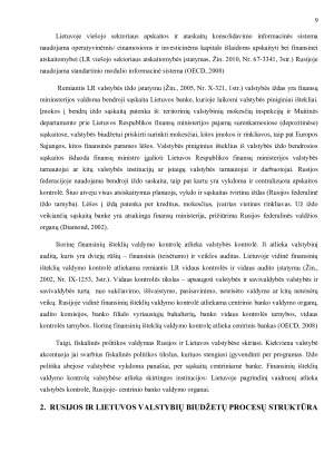 LIETUVOS IR RUSIJOS VIEŠŲJŲ FINANSŲ SISTEMOS LYGINAMOJI ANALIZĖ. Paveikslėlis 9