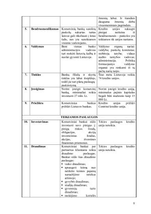 LIETUVOS KOMERCINIO BANKO IR KREDITO UNIJOS SKIRTUMŲ VERTINIMAS. Paveikslėlis 8