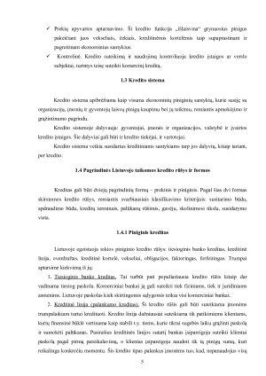 Lietuvos kredito sistema ir jos teisinis reglamentavimas. Paveikslėlis 5
