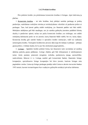 Lietuvos kredito sistema ir jos teisinis reglamentavimas. Paveikslėlis 7