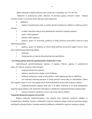 Lietuvos mokesčių sistemos analizė ir jos palyginimas su Latvijos gyventojų pajamų mokesčiu. Paveikslėlis 8