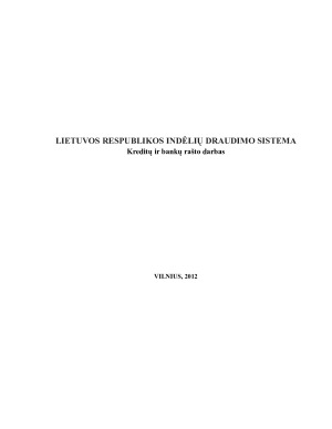 LIETUVOS RESPUBLIKOS INDĖLIŲ DRAUDIMO SISTEMA