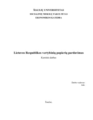 Lietuvos Respublikos vertybinių popierių pardavimas