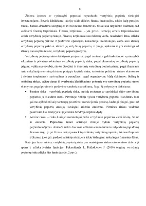 LIETUVOS VP RINKOS INTEGRACIJOS Į PASAULINES RINKAS ANALIZĖ. Paveikslėlis 8