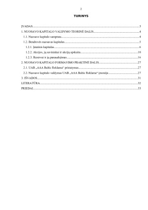 Nuosavo kapitalo formavimo politika UAB „AAA Baltic Reklama“ įmonėje. Paveikslėlis 2
