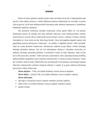 Nuosavo kapitalo formavimo politika UAB „AAA Baltic Reklama“ įmonėje. Paveikslėlis 3