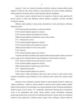 Nuosavo kapitalo formavimo politika UAB „AAA Baltic Reklama“ įmonėje. Paveikslėlis 9