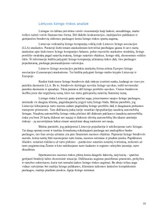 Lizingo kompanijų veikla Lietuvoje. Paveikslėlis 10