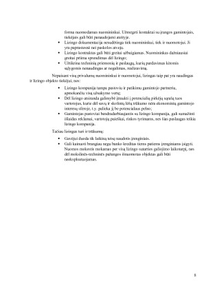 Lizingo kompanijų veikla Lietuvoje. Paveikslėlis 8