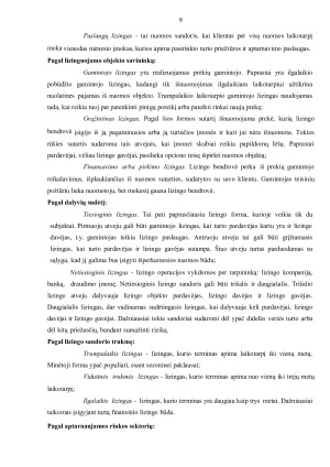 Lizingo rinkos ir plėtros Lietuvoje analizė. Paveikslėlis 8