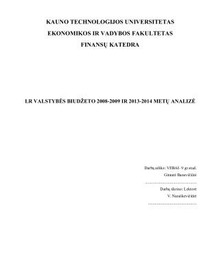 LR VALSTYBĖS BIUDŽETO ANALIZĖ