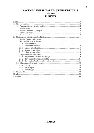 NACIONALINIS IR TARPTAUTINIS KREDITAS