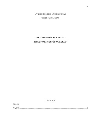 NETIESIOGINIS MOKESTIS - PRIDĖTINĖS VERTĖS MOKESTIS