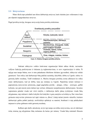 Produkto (prekės – paslaugos) darymo valdymo praktika organizacijoje. Paveikslėlis 6