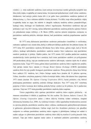 OPCIONŲ RINKOS TENDENCIJŲ ANALIZĖ IR VERTINIMAS JAV. Paveikslėlis 5