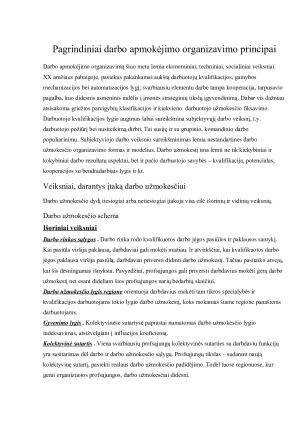 Pagrindiniai darbo apmokėjimo organizavimo principai