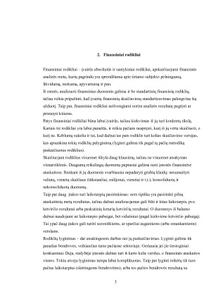 Pagrindiniai įmonių finansiniai rodikliai ir jų reikšmė finansinei analizei. Paveikslėlis 3