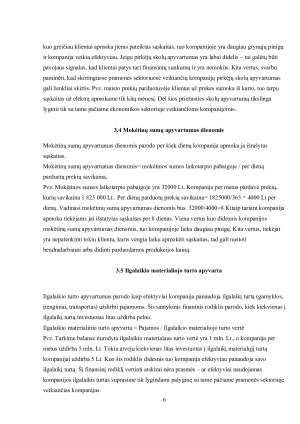 Pagrindiniai įmonių finansiniai rodikliai ir jų reikšmė finansinei analizei. Paveikslėlis 6
