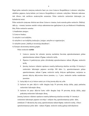 Pagrindinių mokesčių surinkimo į nacionalinį biudžetą tendencijų analizė. Paveikslėlis 6