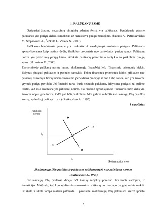 PALŪKANŲ NORMA KAIP PINIGŲ RINKOS KAINA. Paveikslėlis 5