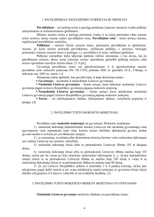 PAVELDIMO TURTO MOKESČIO APMOKESTINAMOSIOS VERTĖS APSKAIČIAVIMO YPATUMAI. Paveikslėlis 4