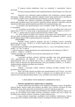 PAVELDIMO TURTO MOKESČIO APMOKESTINAMOSIOS VERTĖS APSKAIČIAVIMO YPATUMAI. Paveikslėlis 7